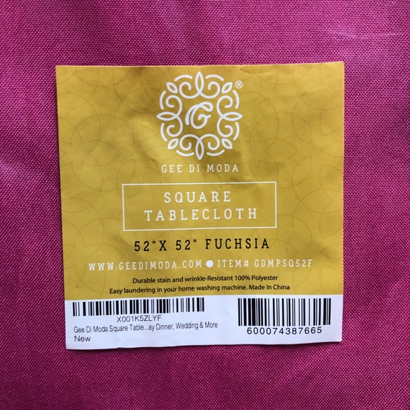 52x52 square tablecloth | brand new in package - Picture 2 of 3